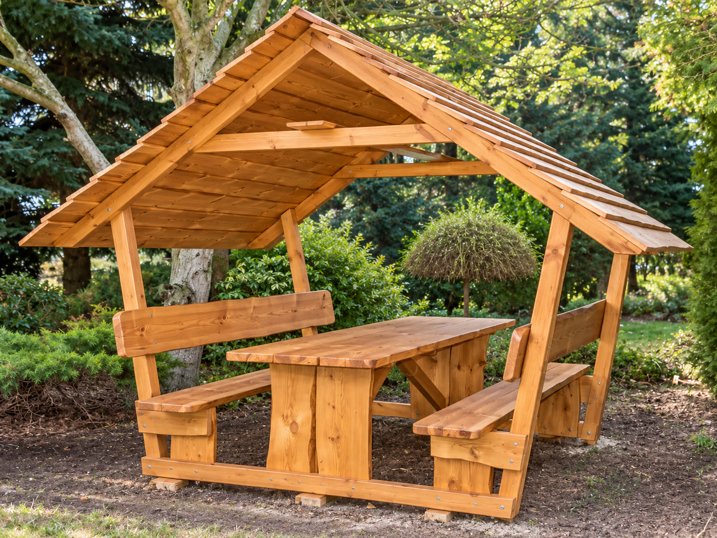Überdachte Sitzgruppe 250 cm, weitere Ansicht