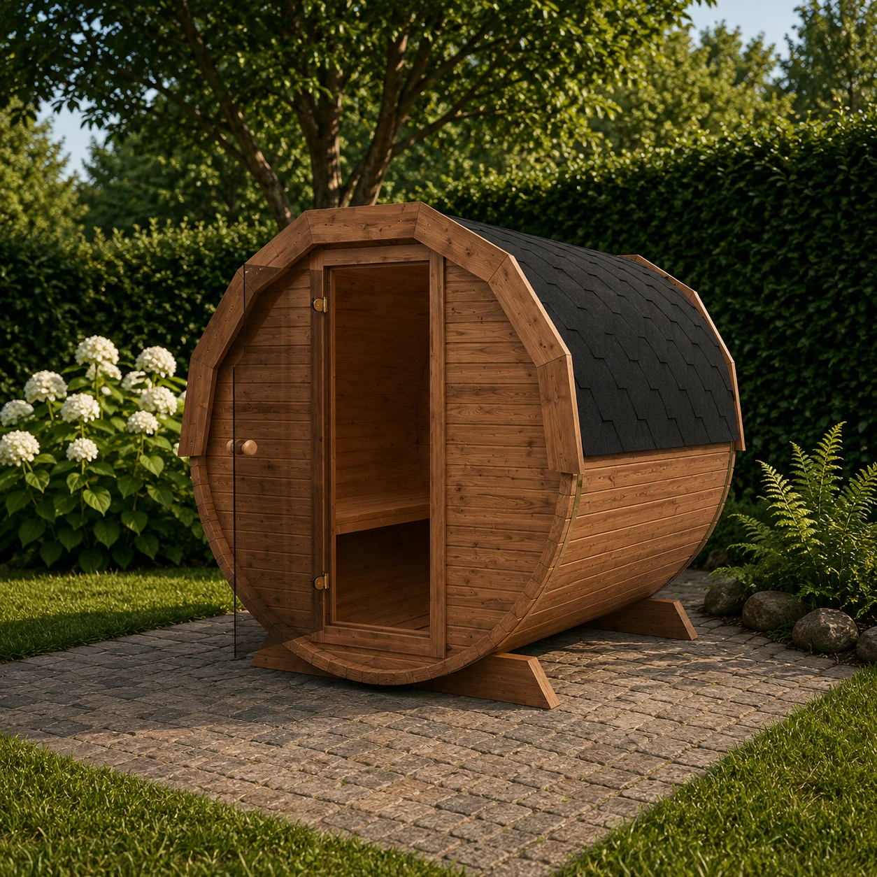 Fasssauna für den Garten